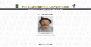 Detienen a José Luis N. por el delito de robo de autos