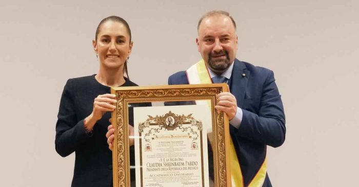 Entregan a Claudia Sheinbaum premio por Cultura de la Paz