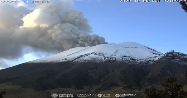 Emite el Popocatépetl 47 exhalaciones este martes