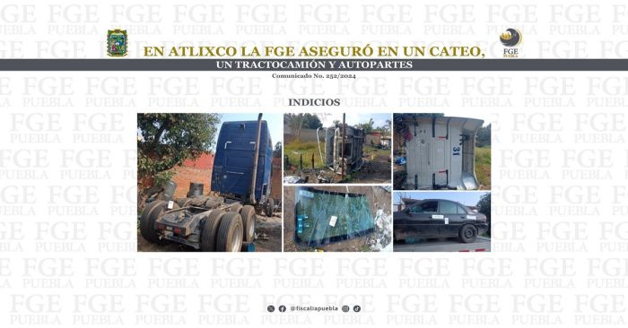 Catean autoridades predio en Atlixco y localizan vehículos robados