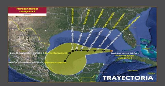 Activan protocolos de monitoreo por huracán Rafael