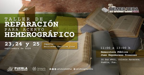 Participa en los cursos sobre reparación, preservación y conservación de material hemerográfico