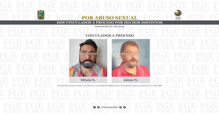 Detienen a dos hombres por su posible responsabilidad en el delito de abuso sexual