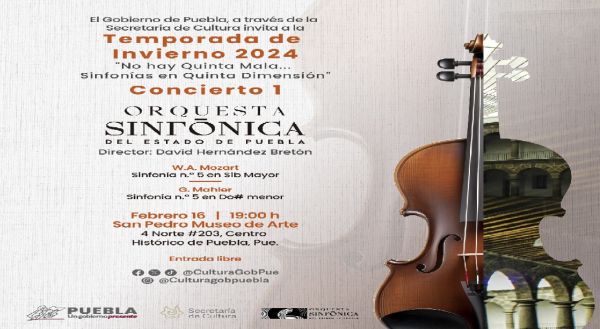 Iniciará Cultura conciertos de la Orquesta Sinfónica del Estado de Puebla