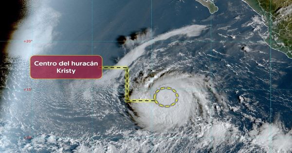 Causa fuertes lluvias huracán Kristy en el Pacífico mexicano