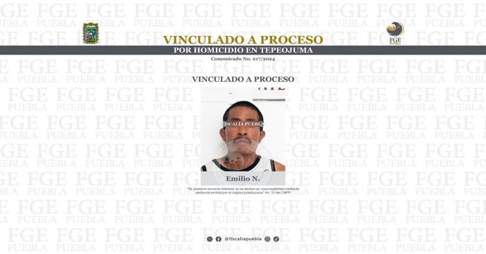 Detienen y vinculan a proceso a Emilio por un homicidio