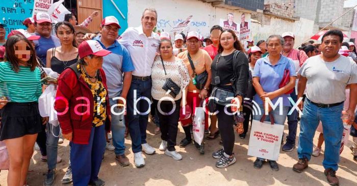 Se suman con Pepe Chedraui vecinas y vecinos de la colonia La Guadalupana