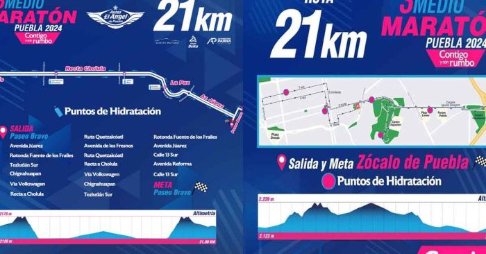 Cambian ruta del Tercer Medio Maratón de Puebla