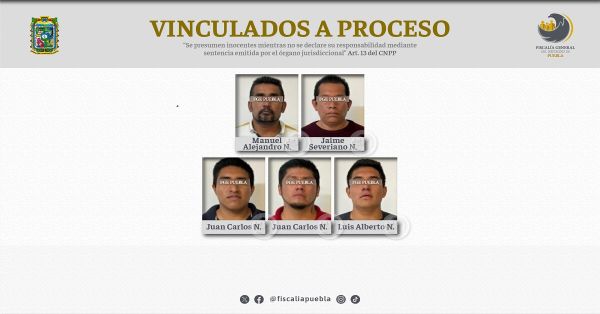 Vinculan a proceso a los cinco detenidos por intento de secuestro en Cholula