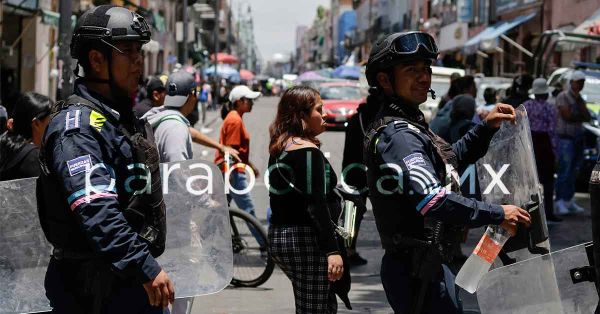 Amanece el Centro Hist&oacute;rico de Puebla con operativo antiambulantes