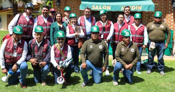 Encabeza Sergio Salomón el Simulacro Nacional 2024 desde Huejotzingo