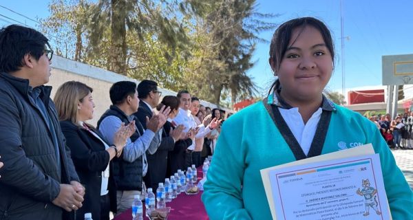 Reconoce COBAEP participación de alumna en Olimpiada Femenil de Matemáticas