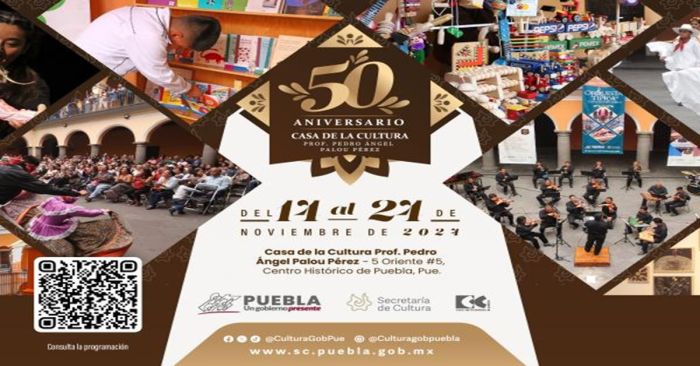 Celebra Casa de la Cultura de Puebla 50 aniversario