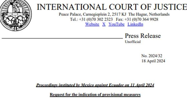 Fija Corte Internacional fecha de audiencia por asalto a embajada de México