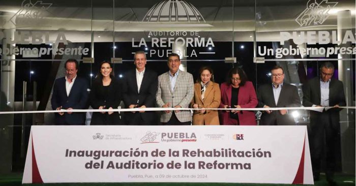 Entrega Sergio Salomón rescate del Auditorio de la Reforma