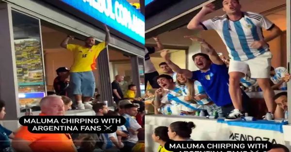 Pelea Maluma con aficionados argentinos al final de la Copa América