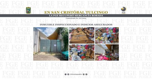 Realizan cateo en un predio y recuperan mercancía robada