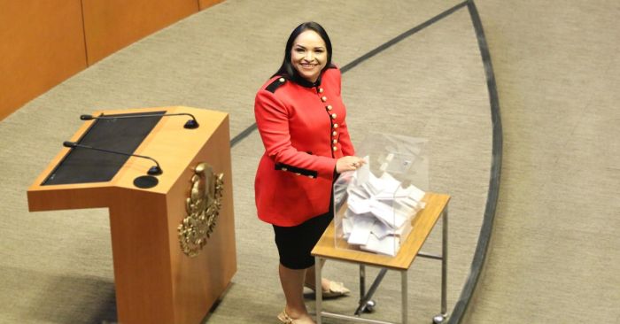 Rinde protesta Liz Sánchez como Senadora de la República en la Legislatura LXVI