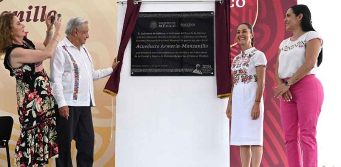 Inaugura AMLO acueducto Armería-Manzanillo