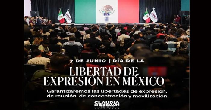 Garantiza Sheinbaum la libertad de expresión en México