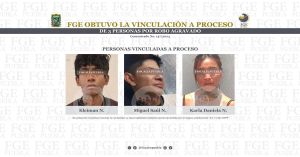Detienen a Kleiman N., Miguel Saúl N. y Karla Daniela N. por el delito de robo agravado