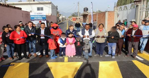 Inauguran calles en Zacapechpan, San Pedro Cholula