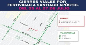 Anuncian cierres viales por Festividad Patronal