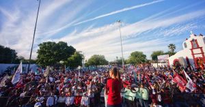 Promete Claudia Sheinbaum más educación, salud, salario y agua para Escobedo, Nuevo León