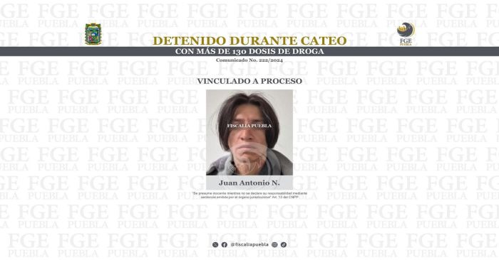 Tenía Juan Antonio N. más de 130 dosis de droga, ya está detenido