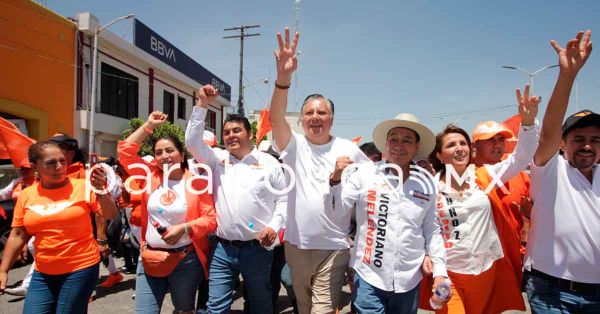 Realizan Fernando Morales y José Luis Torres caminata en Huejotzingo