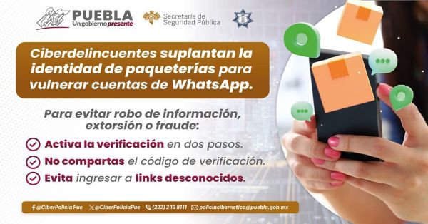 Pide SSP de Puebla a usuarios de WhatsApp redoblar medidas ante robos de cuentas