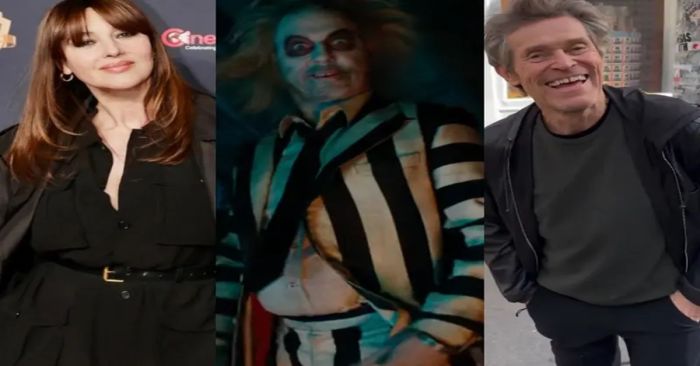 Habrá secuela de Bleetlejuice, Monica Bellucci y Willem Dafoe salen con aterrador maquillaje