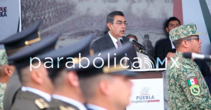 Descarta Sergio Salomón reto de la delincuencia en Puebla