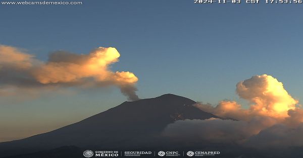 Registra Popocatépetl 35 exhalaciones y 1072 minutos de tremor