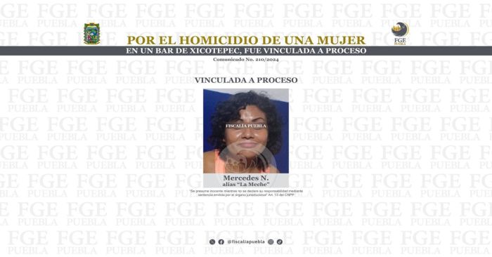 Inicia investigación contra “La Meche” por el delito de homicidio calificado en Xicotepec