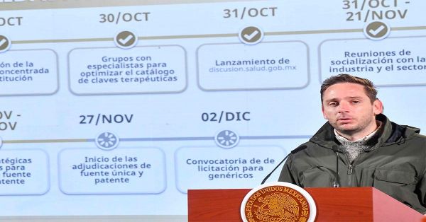 Realiza gobierno federal compra consolidada de medicinas para 2025-2026