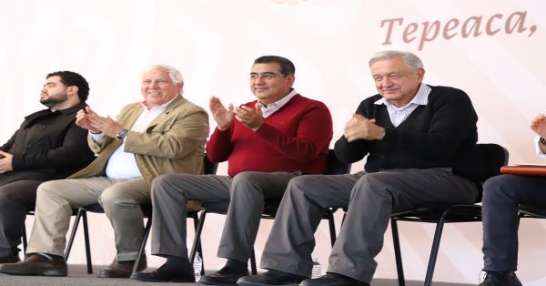 Continuarán de la mano AMLO y Sergio Salomón en 2024 para consolidar la 4T en Puebla