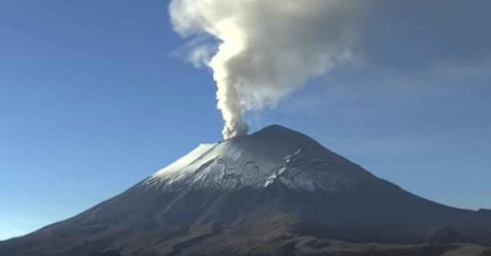 Exhalaciones del Popocatépetl son propias del semáforo Amarillo Fase 2: PC