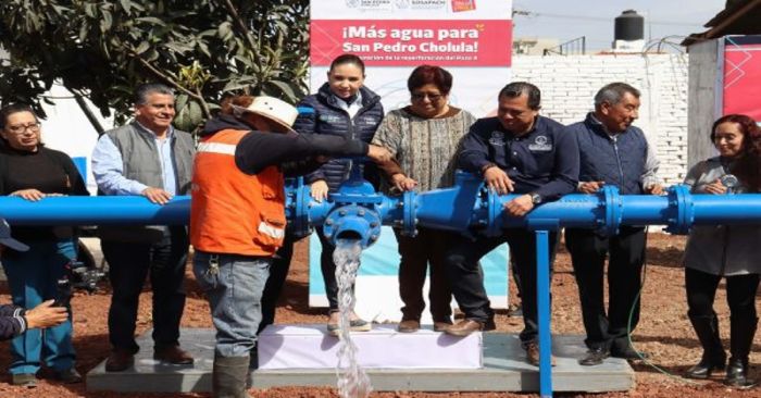 Inauguran en San Pedro Cholula pozo 4