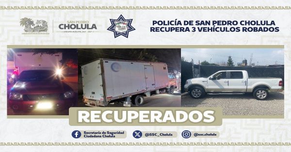 Localizan autos robados en la caseta de Esperanza, estaban en Cholula