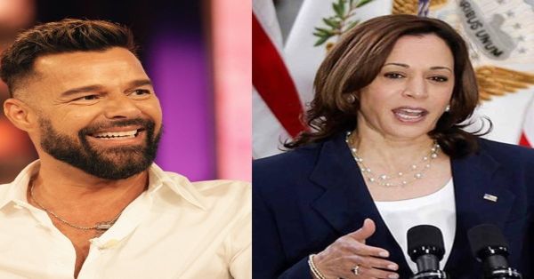 Acuden los mellizos de Ricky Martin al mitin de Kamala Harris