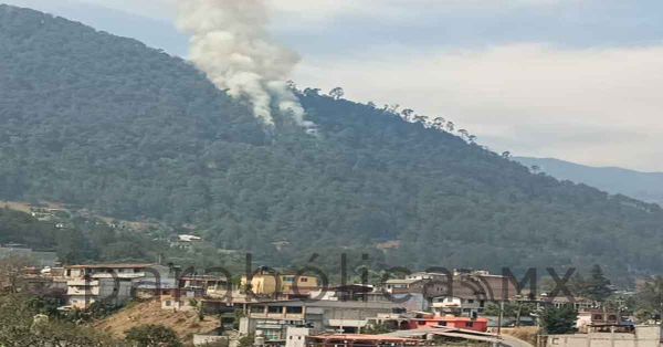 Reportan incendio en Tetela de Ocampo; habría sido provocado