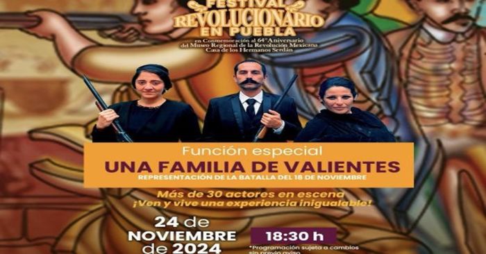 Anuncian cartelera de noviembre de Museos Puebla el Festival Revolucionario