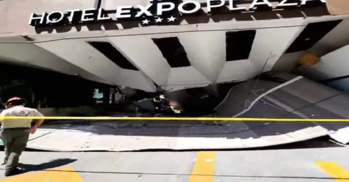Se desploma techo de hotel en Zapopan; no hay personas lesionadas