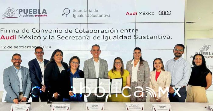 Firma Audi México convenio con Igualdad Sustantiva