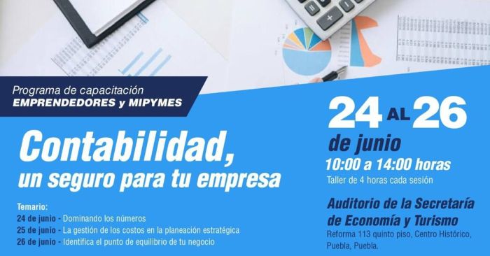 Invita Ayuntamiento de Puebla al curso “Contabilidad, un seguro para tu empresa”