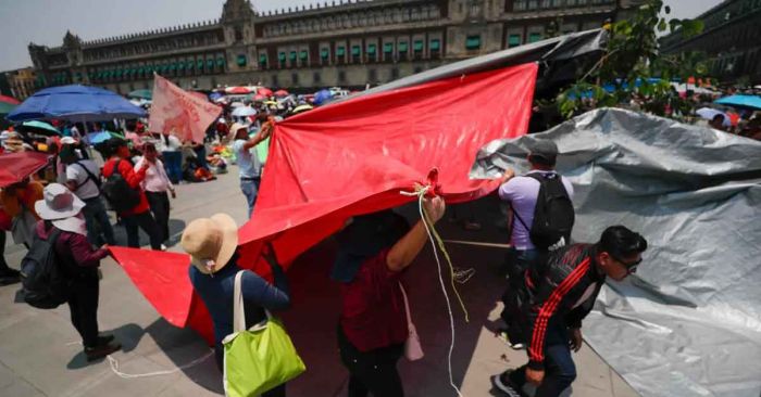 Mantendrá CNTE plantón en el Zócalo