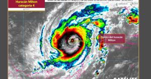 Continúan lluvias por el paso de “Milton”, huracán categoría