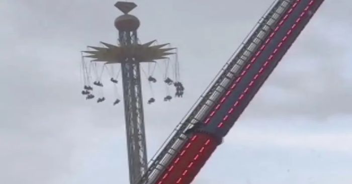 ¡Tremendo susto! Quedan colgados a 70 metros de altura en Six Flags