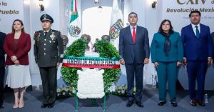 Preside Sergio Salomón ceremonia del CXIV del inicio de la Revolución Mexicana